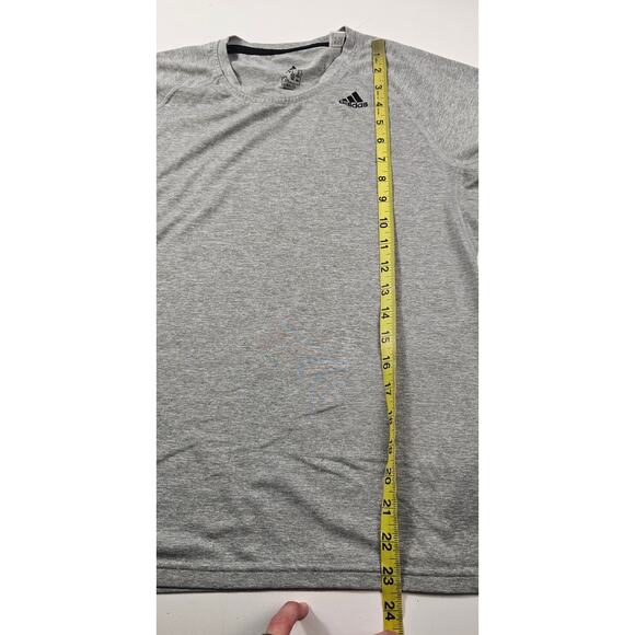 Adidas Prime 2.0 SS Tee T-Shirt Climalite Training Solid Gray M vented back EUC - Picture 7 of 7